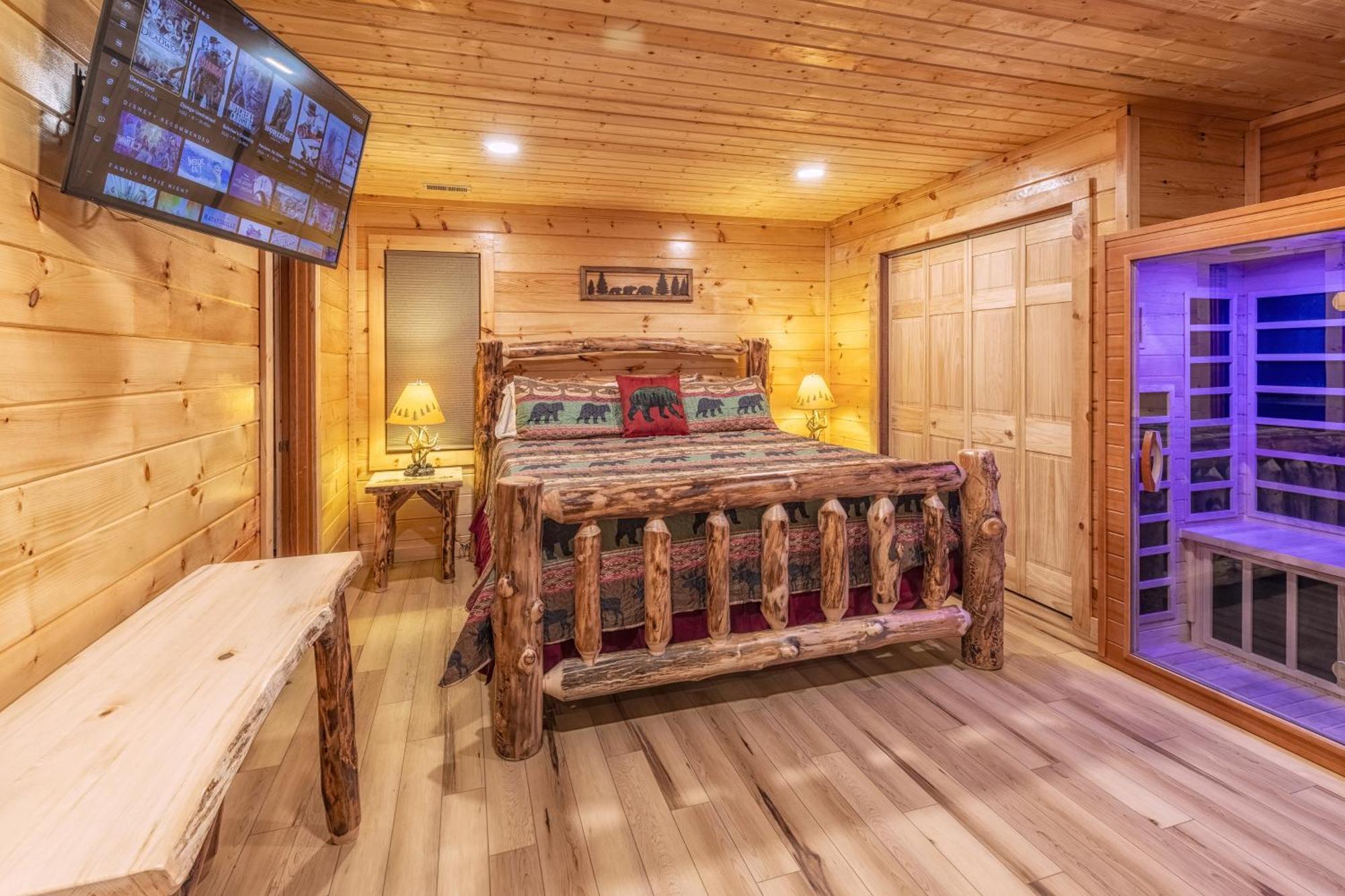 Real Log Cabin With Amazing Views, Hot Tub, Sauna, Games แกตลิงเบิร์ก ภายนอก รูปภาพ